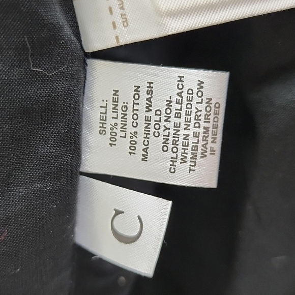 Loft 100% linen black halter dress fully lined kick pleat Size 14 - Picture 8 of 10